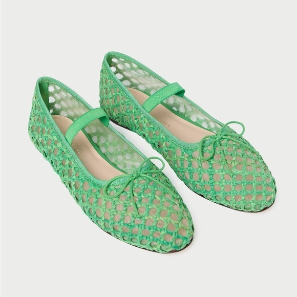 Loeffler Randall Shoes - new Loeffler Randall “Leonie” Green Crochet Ballet Flat Size 5
